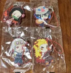 鬼滅の刃 竈門禰豆子 嘴平伊之助 宇髄天元 煉獄杏寿郎 ラバーストラップ