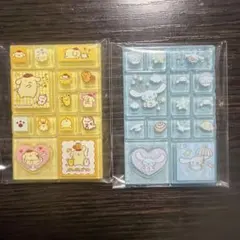 サンリオ トレーディングミニタイルシール　シナモロール　シナモン　ポムポムプリン