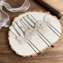 パールと蝶々の髪飾り 結婚式 成人式 卒業式 七五三 発表会 浴衣 ヘアメ