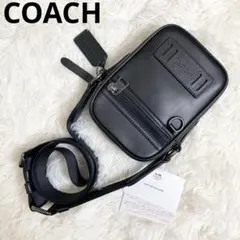 未使用級 COACH コーチ テレイン ミニ ボックス スクエア 黒 ブラック