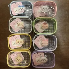 ちいかわぷっくりクリアミニポーチ8個コンプ