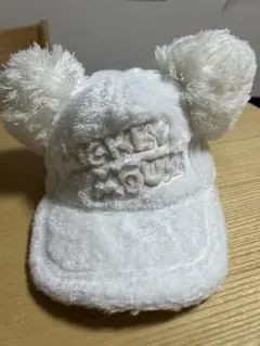 ディズニーリゾート 耳付きホワイトキャップ サイズ58cm