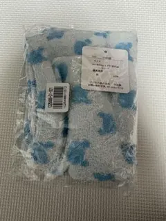 ベルメゾン タオルエプロン 水色 くま柄 ２枚セット お食事エプロン