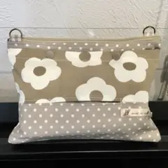 ［s421] 北欧柄　ショルダーティッシュケース　保育士　お散歩かばん