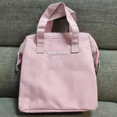 ​【新品】かわいい保冷保温バッグ がま口ランチトート コットンピンク