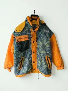 Samas 迷彩柄ジャケット オレンジ/グリーン ユニセックス M
