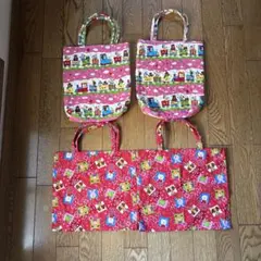 手提げバッグ　4点セット　ハンドメイド