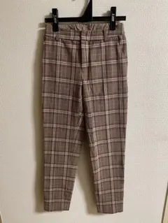 美品　チェック柄スラックス XXSサイズ