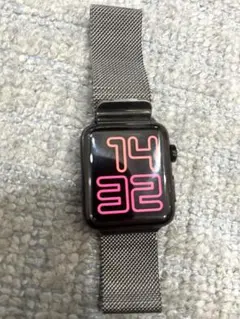 Apple Watch 3 ブラックステンレス　42ｍｍ純正ベルト付き