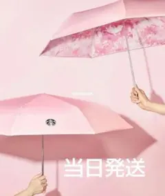 韓国 スターバックス 折り畳み傘 晴雨兼用 サクラのサムネイル