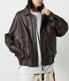 フェイクレザーブルゾン