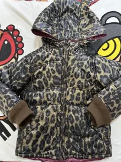 ジョーイ ヒステリック ヒョウ柄 フード付き ダウンコート S