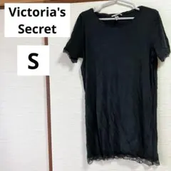 ビクトリアシークレット レディース 半袖ワンピース 【S】 ブラック レース袖のサムネイル