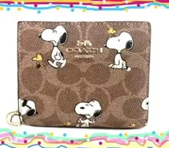コーチ ★ COACH X PEANUTS 2025新作 スナップ二つ折り財布