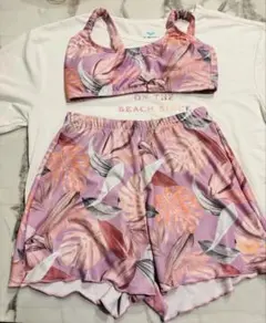 ロキシー キッズ 水着 140ラッシュガード ビキニ 3点セット ROXY