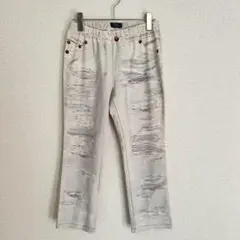 MB LUCAS cachette ストレッチパンツ 02 ダメージ風プリント