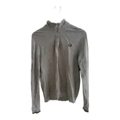 FRED PERRY ハーフジップ スウェット グレー Sのサムネイル