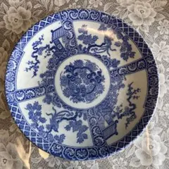 青白磁 大皿 花鳥模様（有田焼）