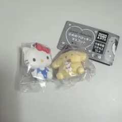 サンリオ　ふわわフロッキーマスコット キティ、ポムポムプリン、クロミ
