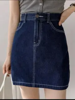 SHEIN Dazy-Less ハイウェスト スラントポケット デニムスカート