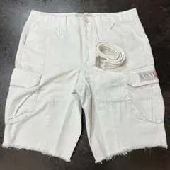 Armani Exchange カーゴ　ショートパンツ 32 ホワイト　ベルト付のサムネイル