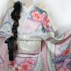 振袖フルセット 低身長 絞り 手刺繍 成人式振袖 振袖 裄丈66 ➕サイズ