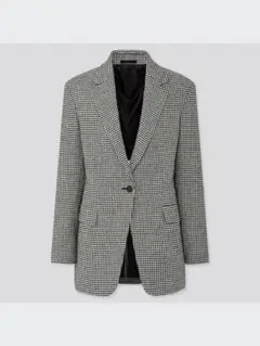 ツイードロングジャケット（チドリ)商品番号：421615 千鳥格子
