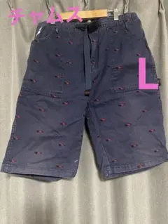 CHUMS チャムス メガネ柄 ショートパンツ 紺色のサムネイル