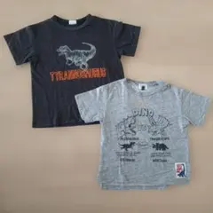 恐竜プリントTシャツ 2枚セット 120のサムネイル