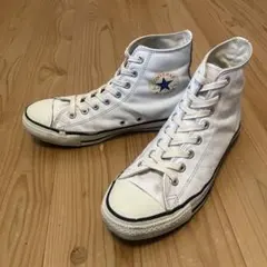 USA製 コンバース オールスター 白レザー ハイカット