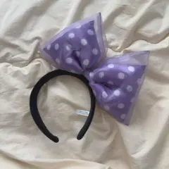 東京ディズニーリゾート ミニー デカリボン カチューシャ パープル JK 紫