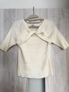 大人かわいい‪‪❤︎‬半袖ニットセーター