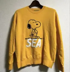 WIND AND SEA × PEANUTS ロゴ刺繍　クルーネックスウェットのサムネイル
