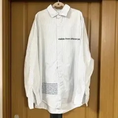 ZARA メンズ オーバーサイズ ストライプシャツ