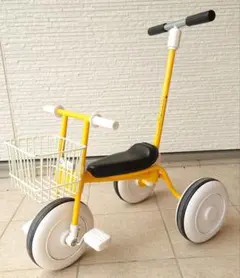 無印 三輪車 イエロー 舵取り棒 黄色 手押し棒 取説ありのサムネイル