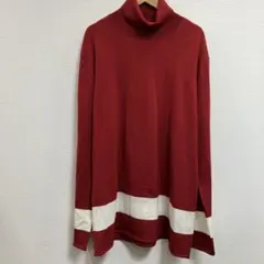S00367 EMPORIO ARMANI メンズニット タートルネック 赤のサムネイル