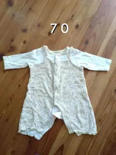 フラワープリントロンパースカバーオール 70cm