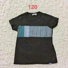 120 familiar Tシャツ ブラック チェック柄 ファミリア 黒