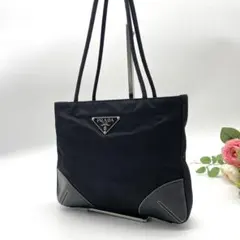 PRADA プラダ ナイロン テスート トートバッグ 三角ロゴ デカロゴ 黒