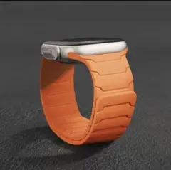 Apple Watch シリコンバンド オレンジ　マグネットS