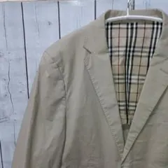 BURBERRYバーバリーベージュ テーラードジャケット ノバチェック裏地