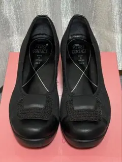 【美品】FIRST CONTACT 22.5cm パンプス ウェッジソール