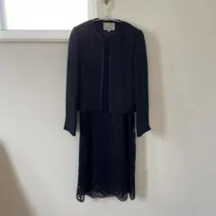 ネイビー ツイード セレモニースーツ　3点セット