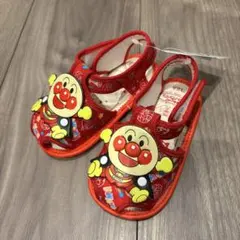 新品　アンパンマン ベビーサンダル 赤　12.5cm