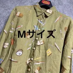 中古　美品　マドモアゼルノンノン 麻シャツ「Mサイズ」のサムネイル