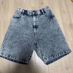 デニムショーツ　イージーハーフパンツ