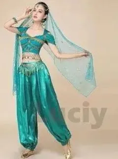 ジャスミン コスプレ衣装 ターコイズ