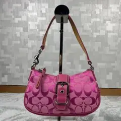 Coach Soho Pink Hand Bag Signature