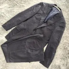 タカキュー スーツ上下 サイズYA5 ネイビー ストライプ セットアップ