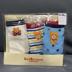 ミキハウス　ホットビスケッツ　クルーソックス　17-19cm
